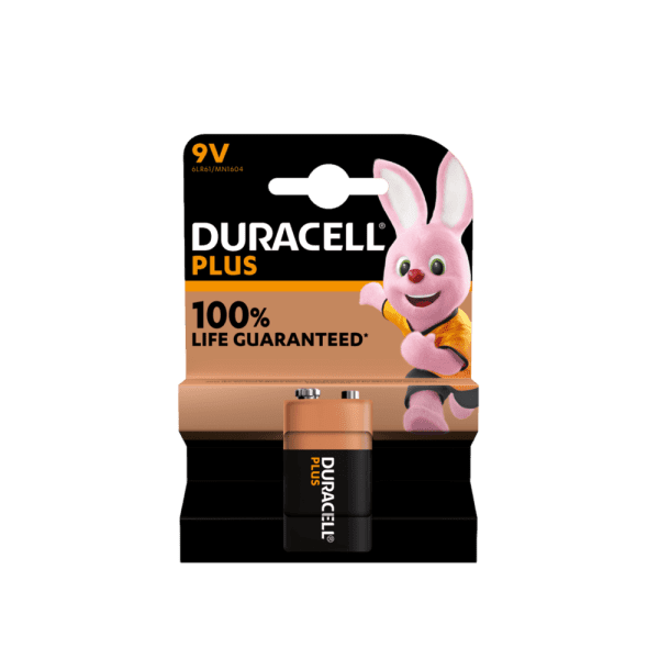 סוללת 9V לא נטענת דגם Plus Power Alkaline של חברת Duracell