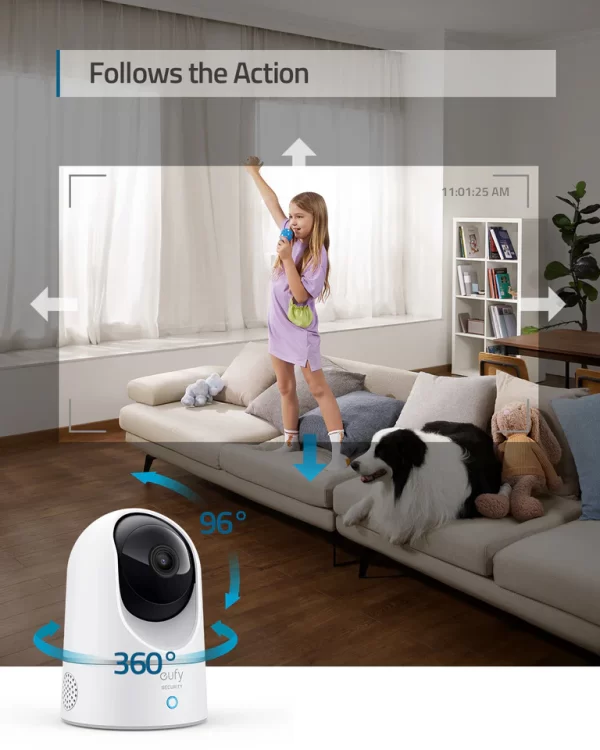 ⁦מצלמת אבטחה חכמה Anker Eufy Indoor cam 2K Pen &Tilt⁩ – תמונה ⁦6⁩
