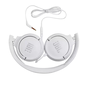 אוזניות קשת חוטיות JBL TUNE 500 בצבע לבן