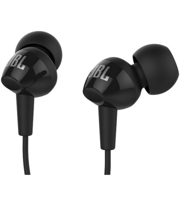 אוזניות חוט JBL C100 בצבע שחור