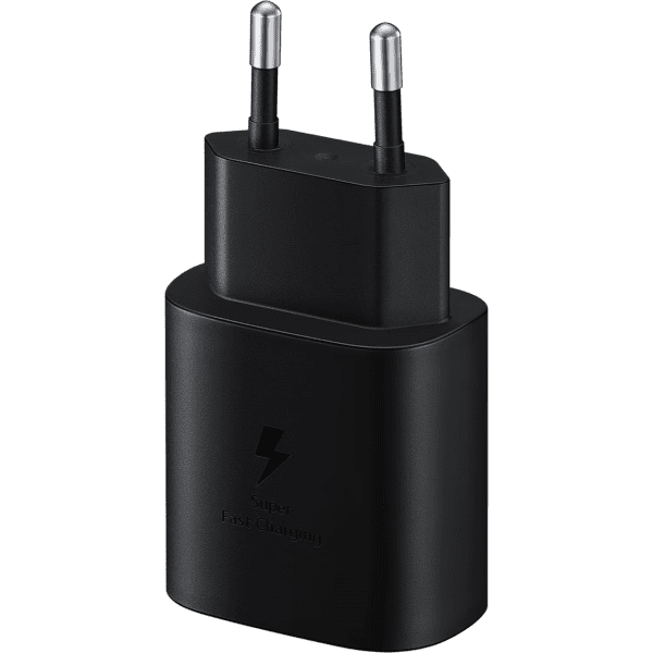 ⁦מטען קיר מהיר 25W עם חיבור Type-C בצבע שחור מבית Samsung שנה אחריות יבואן רשמי⁩ – תמונה ⁦3⁩