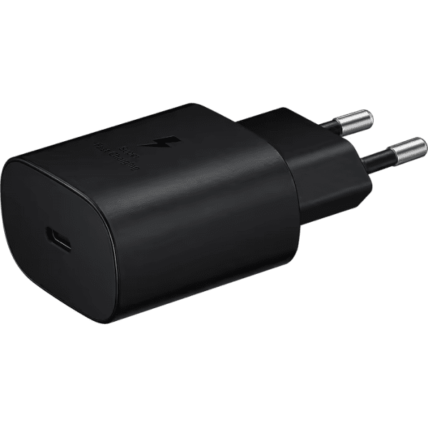 מטען קיר מהיר 25W עם חיבור Type-C בצבע שחור מבית Samsung שנה אחריות יבואן רשמי