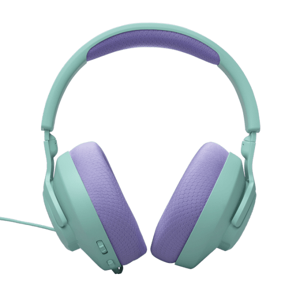 ⁦אוזניות גיימינג חוטיות עם מיקרופון Jbl Quantum 100M2 בצבע ירוק/כחול⁩ – תמונה ⁦2⁩