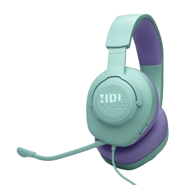 אוזניות גיימינג חוטיות עם מיקרופון Jbl Quantum 100M2 בצבע ירוק/כחול
