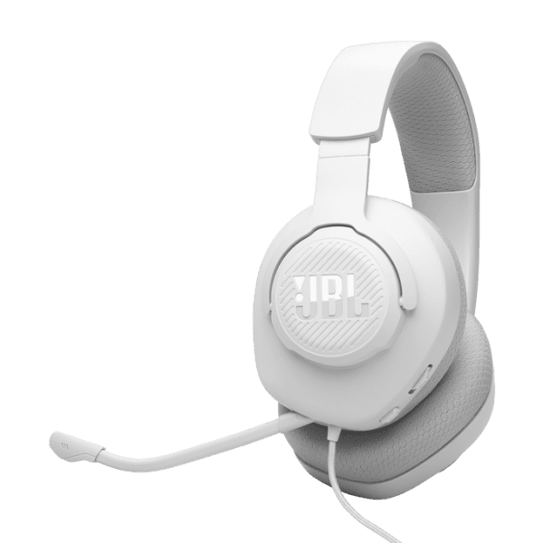 אוזניות גיימינג חוטיות עם מיקרופון Jbl Quantum 100M2 בצבע לבן