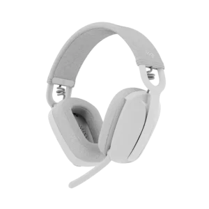 אוזניות אלחוטיות Logitech Zone Vibe 100 Bluetooth בצבע לבן – קלות, איכותיות, מיועדות לשיחות ולמוזיקה